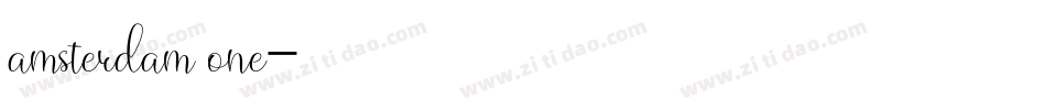 amsterdam one字体转换
